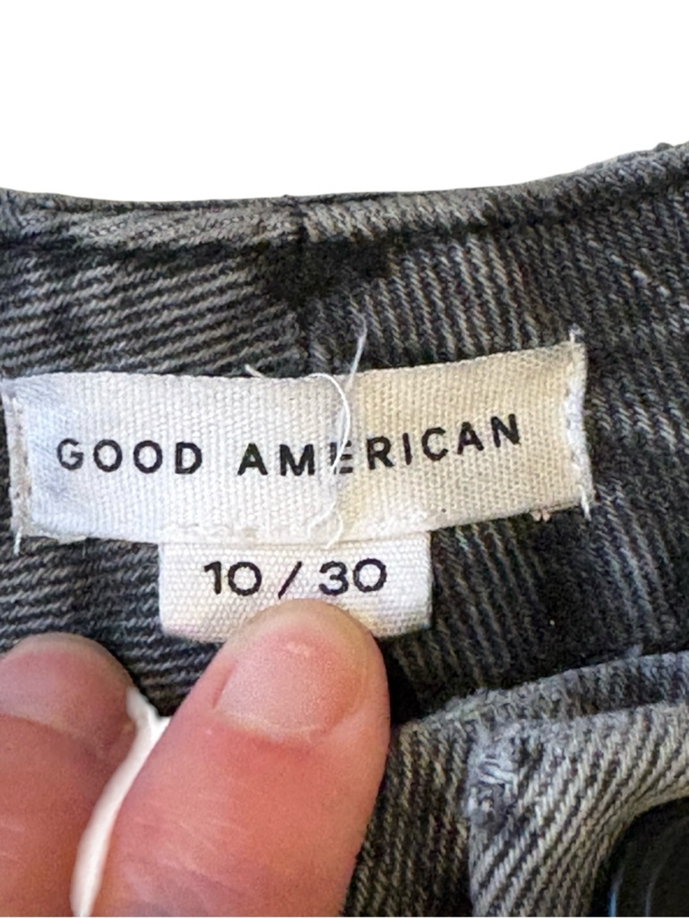 Good American Straight Leg Womens Loose Jeans Grey Size 10/30 Style #GNISN999BT - Picture 4 of 7